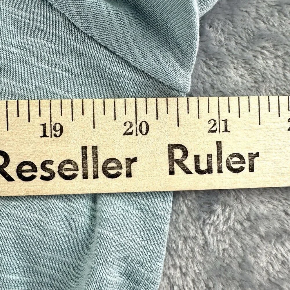 J Jill Pima Center-Pleat Tunic Top Women’s Size Medium LS Blue 100% Pima Cotton - Picture 6 of 9